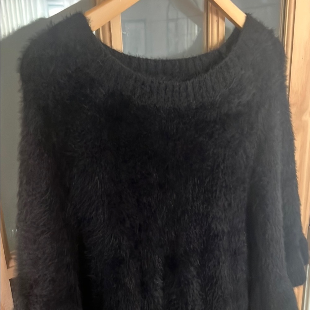 Black Chenille Poncho one size by Do everything in love - Picture 2 of 9
